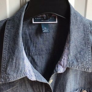 Women’s Denim Sleeveless Shirt !